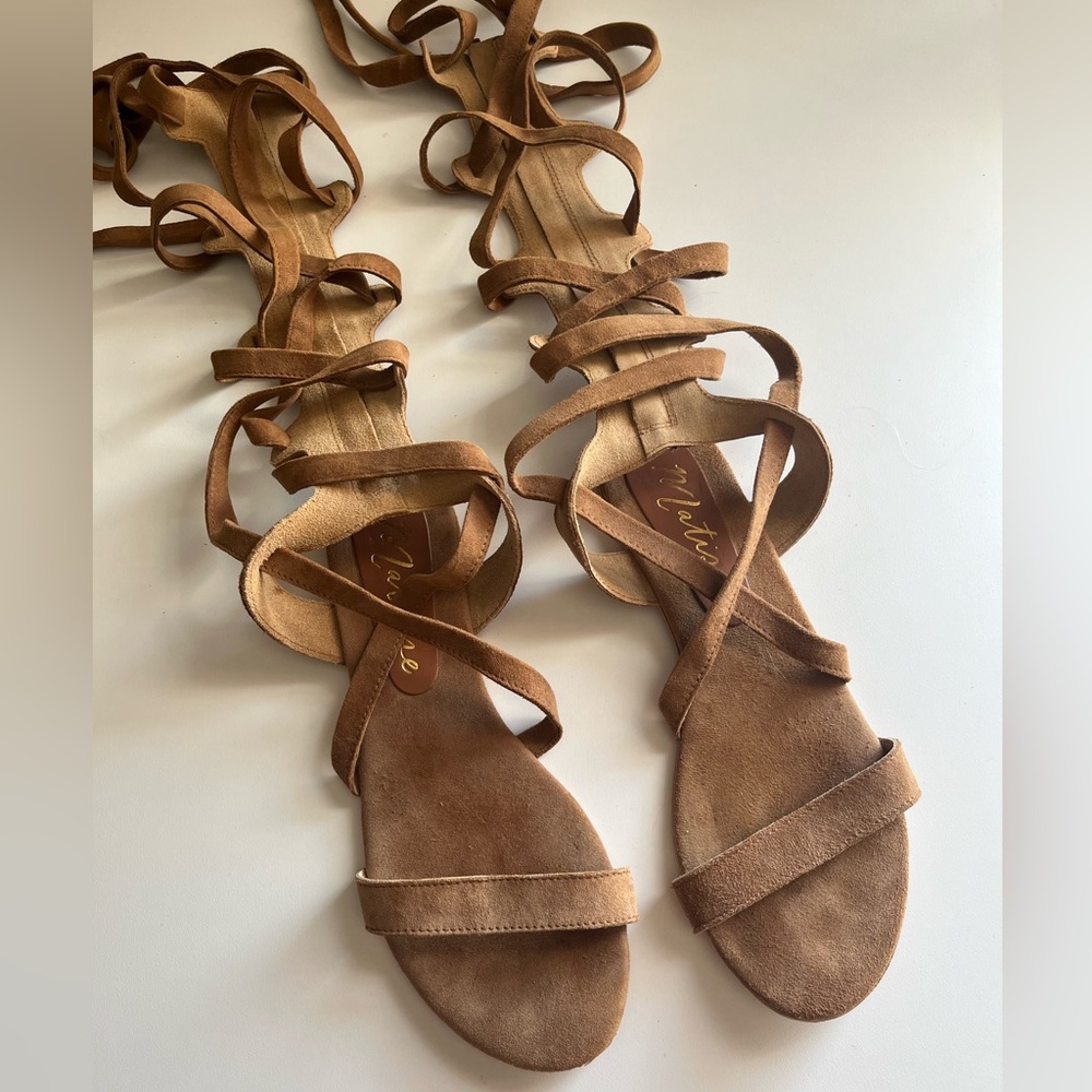 MATISSE Zephyr Leather Lace Up Gladiator Sandals
